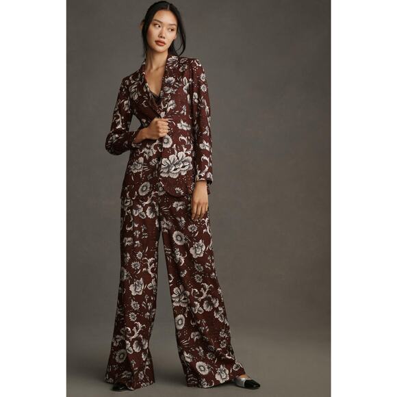 Anthropologie Wide-Leg Floral Pants - New Size 2 - Picture 2 of 5